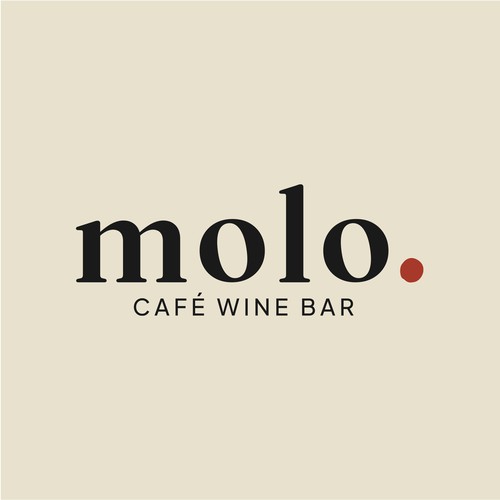 Packaging logo with the title 'Molo - Café & Wine bar | Logo concept'