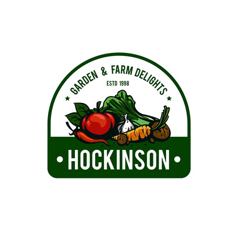 Garden brand with the title 'garden and farm logo design'