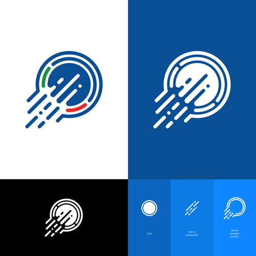 Currency design with the title 'Italian Cryptocurrency Logo'