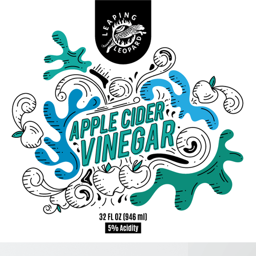 Oil packaging with the title 'Apple Cider Vinegar'