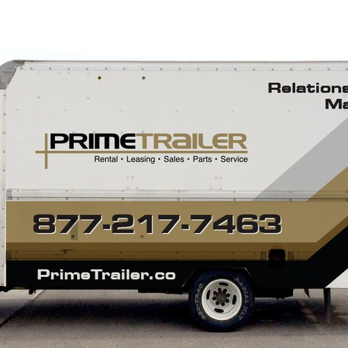 Truck design with the title 'primetrailer'