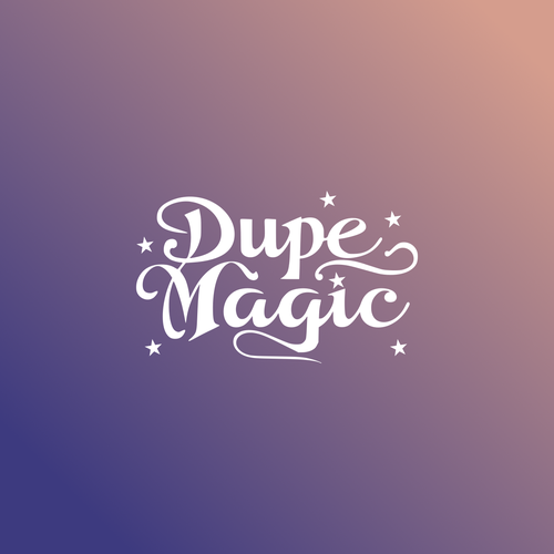 Perfume design with the title 'Dupe Magic'