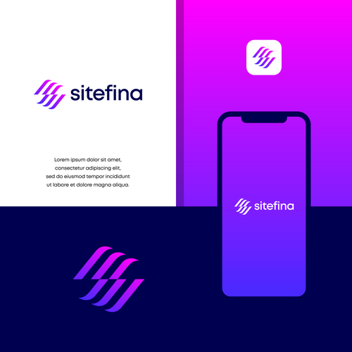 S design with the title 'modern letter S'