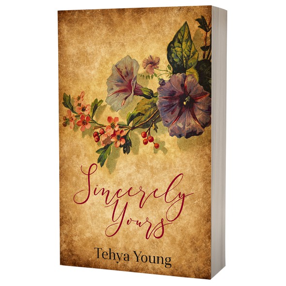 Print-ready design with the title 'Book cover design - Sincerely Yours by Tehya Young'