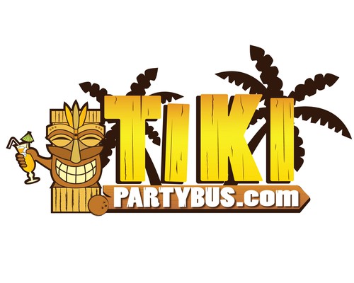 Tiki logo with the title 'TikiPartyBus.com'