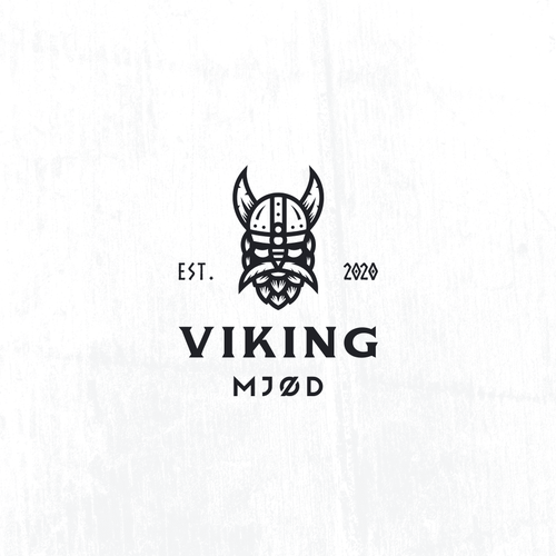 Scandinavian logo with the title 'Logo For Viking Honey Beer'