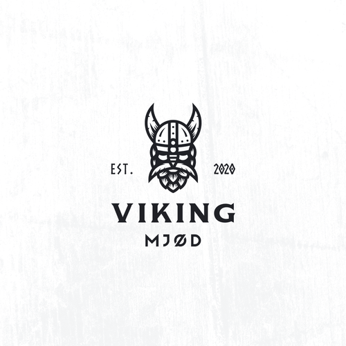 Scandinavian design with the title 'Logo For Viking Honey Beer'
