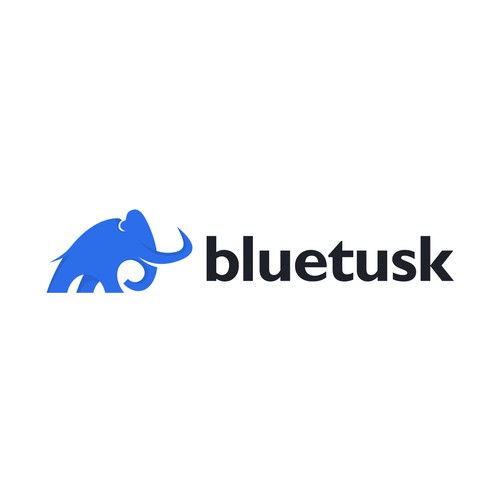 Mammoth design with the title 'Blue Tusk'