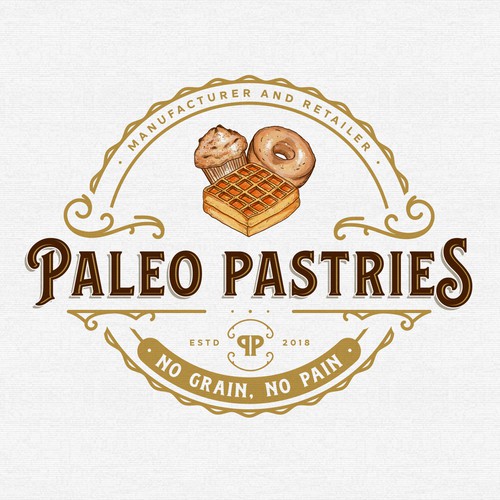 Pastry design with the title 'Paleo Pastries'