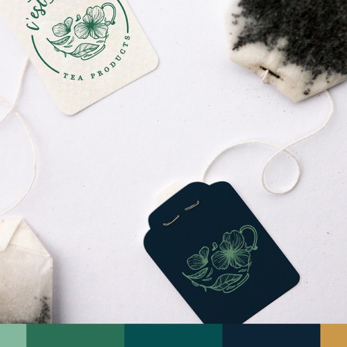 Tea logo with the title 'Logo Design for C'est La Tea'