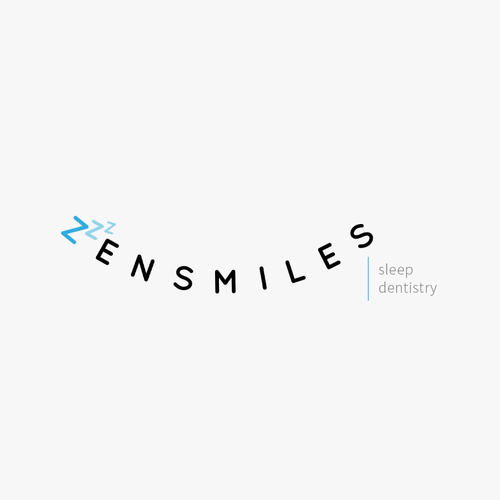 Round logo with the title 'Logodesign for Zensmiles Sleep Dentistry'