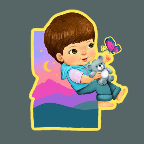 Clothing illustration with the title 'Stickers'