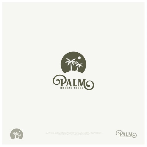 Landscaping brand with the title 'Palm Tree Logo Design'
