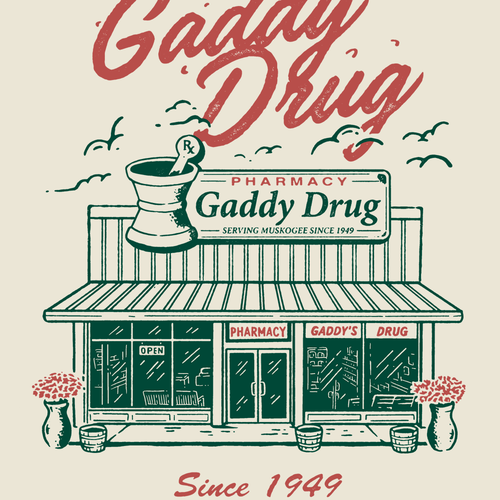 Medical t-shirt with the title 'Gaddy Drug Merch Tees'