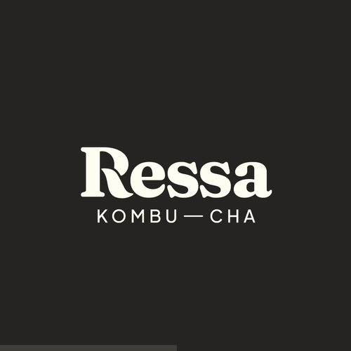 Beverage with lightning bolt logo with the title 'Resa Kombucha Logo'