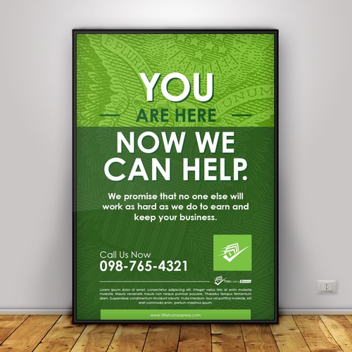 Cash design with the title 'Title loans Express posters'