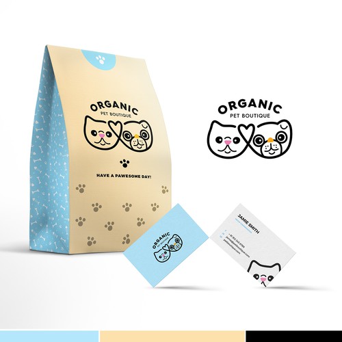 Cat brand with the title 'Organic Pet Boutique'