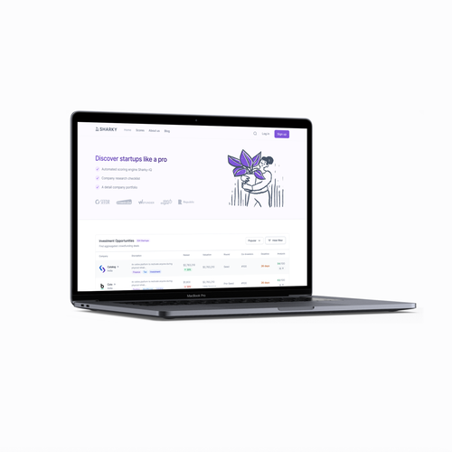 Analytics website with the title 'Crowdfunding platform design'