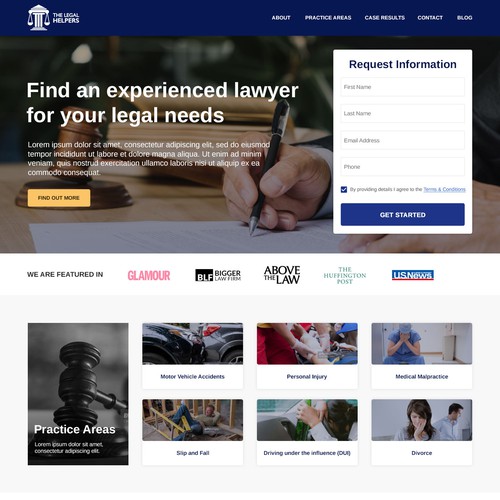Lawyer website with the title 'Landing page'