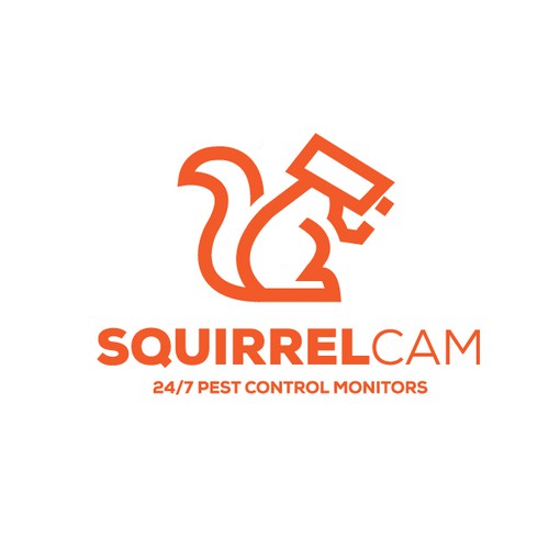Squirrel logo with the title 'simple, clean, fun logo'
