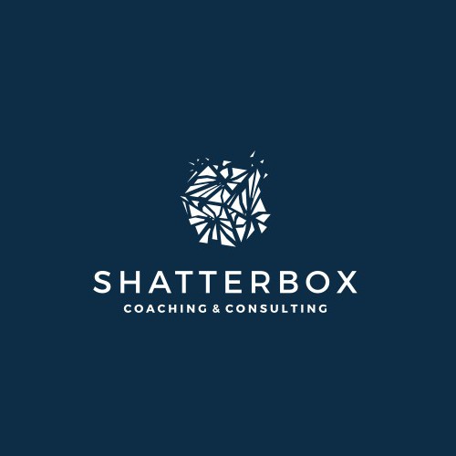 Glass logo with the title 'shatterbox logo'