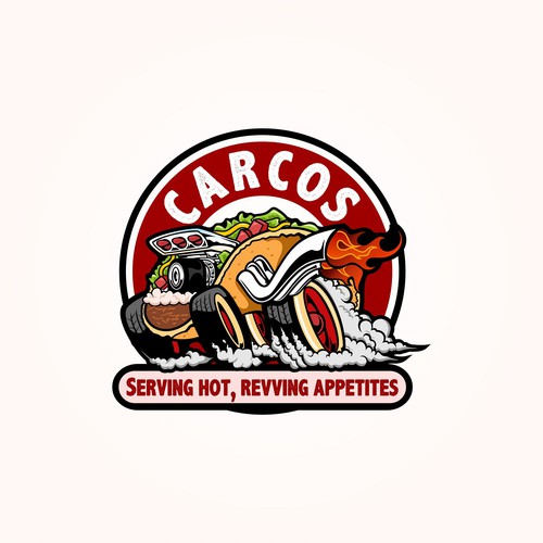 Taqueria logo with the title 'CARCOS!'