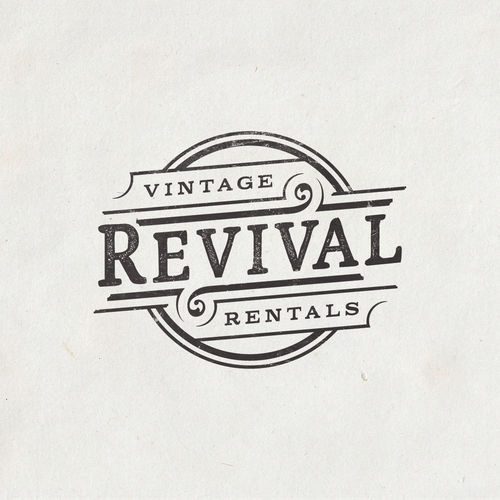 Best adobe fonts logo with the title 'Revival Vintage Rentals'