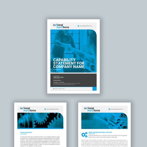 Word design with the title ' Perfect WORD template '