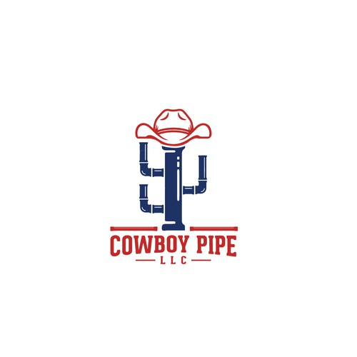 Cowboy hat logo with the title 'western pipe logo'