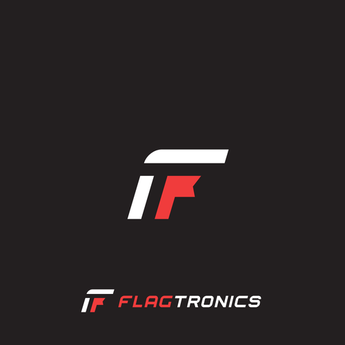 Flag logo with the title 'Logo for racing flag technology'