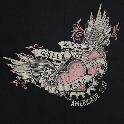 Heart t-shirt with the title 'Queen Of The Road'