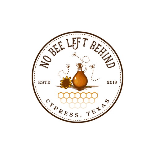 Sunflower design with the title 'No Bee Left Behind'