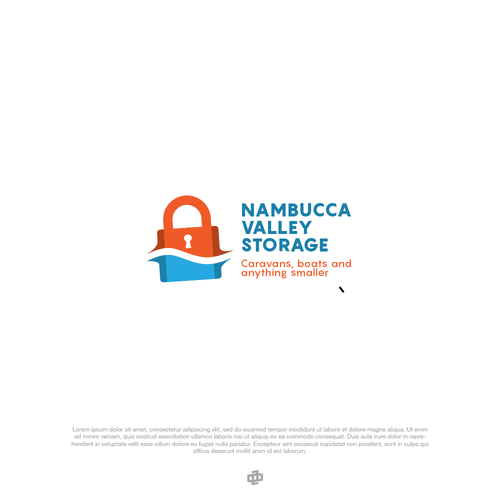 Padlock logo with the title 'Nambucca Valley Storage Logo'