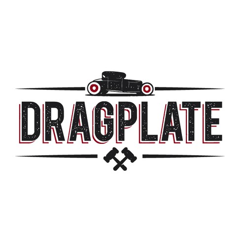 Car brand with the title 'Logo and brand identity pack for dragplate'