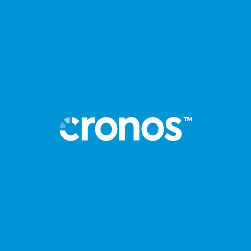 Purple and blue design with the title 'Cronos logo'