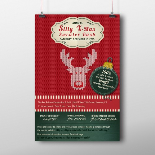 Knitting design with the title 'X-Mas Party'