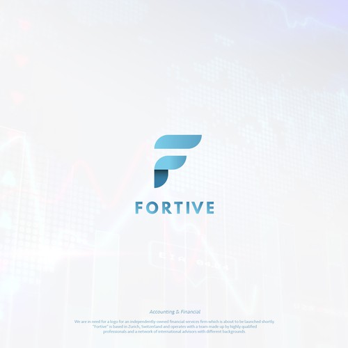 Web design logo with the title 'Fortive'