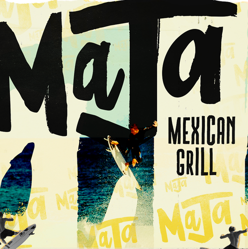 Word display logo with the title 'Maja Mexican Grill'