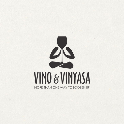 Glass design with the title 'Yoga minimalistic logo'