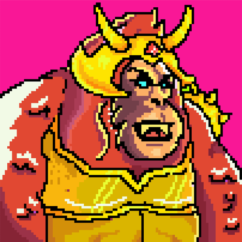 Cute artwork with the title 'Gorilla King'