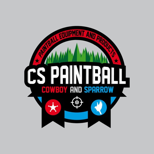 Cowboy logo with the title 'CS PAINTBALL'