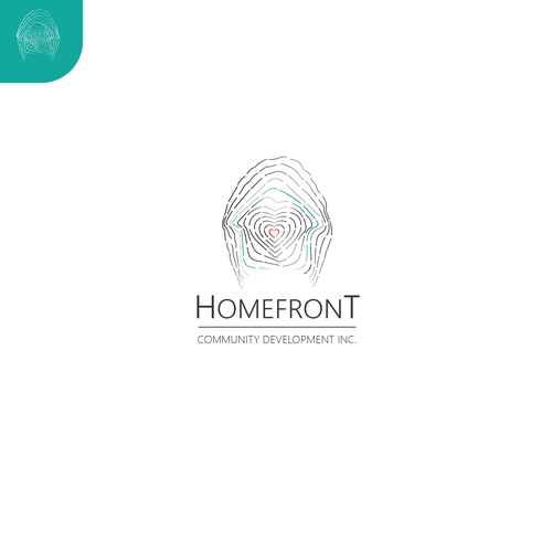 Fingerprint design with the title 'Logo of philosophy for homefront'