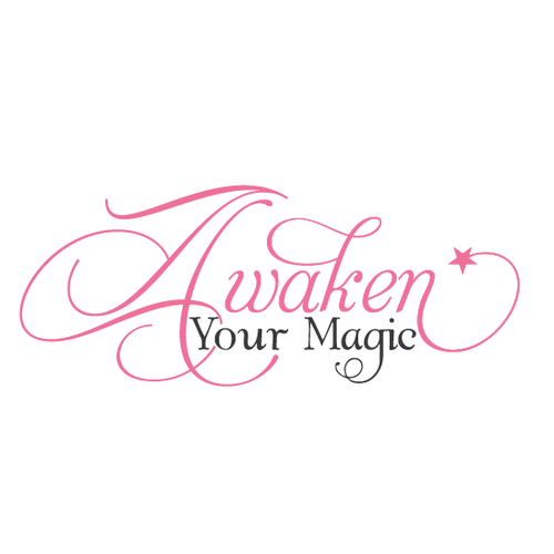 Female design with the title 'Create a classic logo for life-changing Awaken Your Magic Coaching Program'