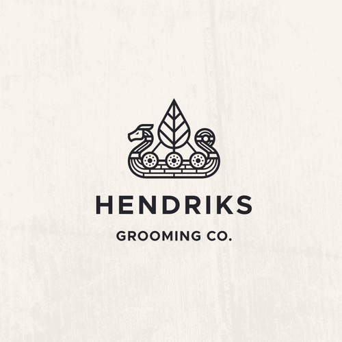 Viking ship logo with the title 'Stylish logo for Hendriks a men's grooming company'