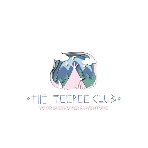 Teepee logo with the title 'Paper Cutout Style.'