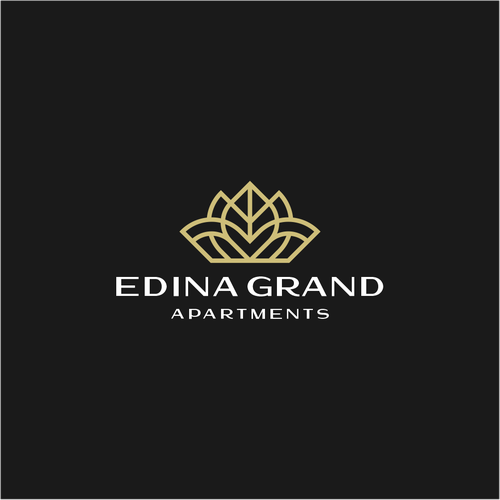 Apartment logo with the title 'Crown + Leaf + Lotus '