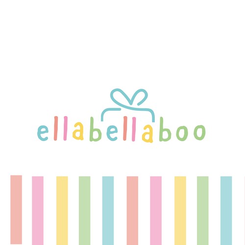 Soft logo with the title 'Ellabellaboo Baby Gifts Logo'