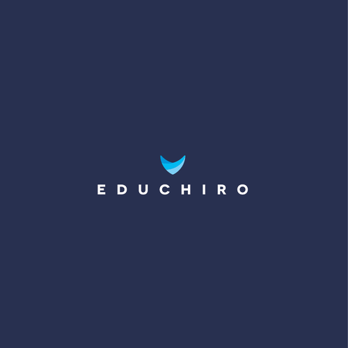 Neon blue safari logo with the title 'Educhiro Logo'