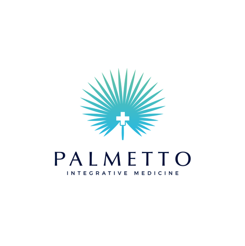 Medical cross logo with the title 'Logo concept for Palmetto Integrative Medicine'