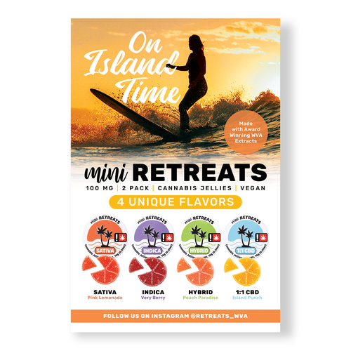 Cannabis design with the title 'Retreats Edibles'